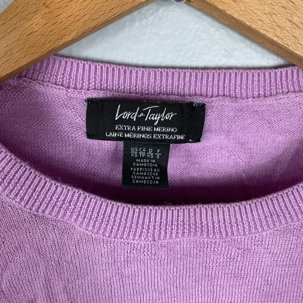 Lord & Taylor Extra Fine Merino Wool Sweater XS - Picture 2 of 4